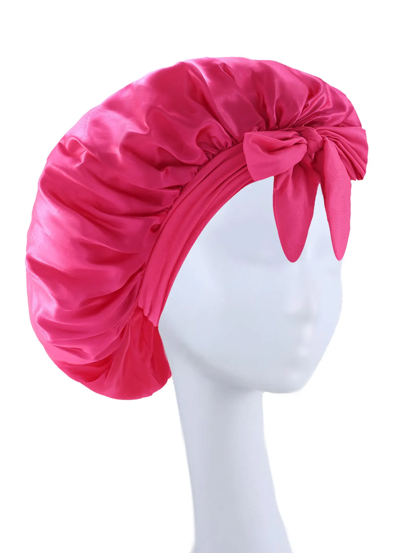2026 neue Seidenhaube zum Schlafen, Damen-Satin-Mütze, Haar-Nacht-Schlafmütze, Krawattenband, lockiges Hut, Schal, Wickel, lockiges Haar, Schönheit