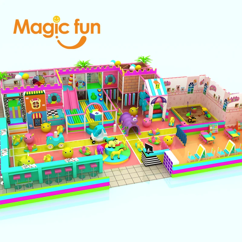 

Custom design Forest Theme park kids play area soft play sets ball pools slide indoor playground equipment