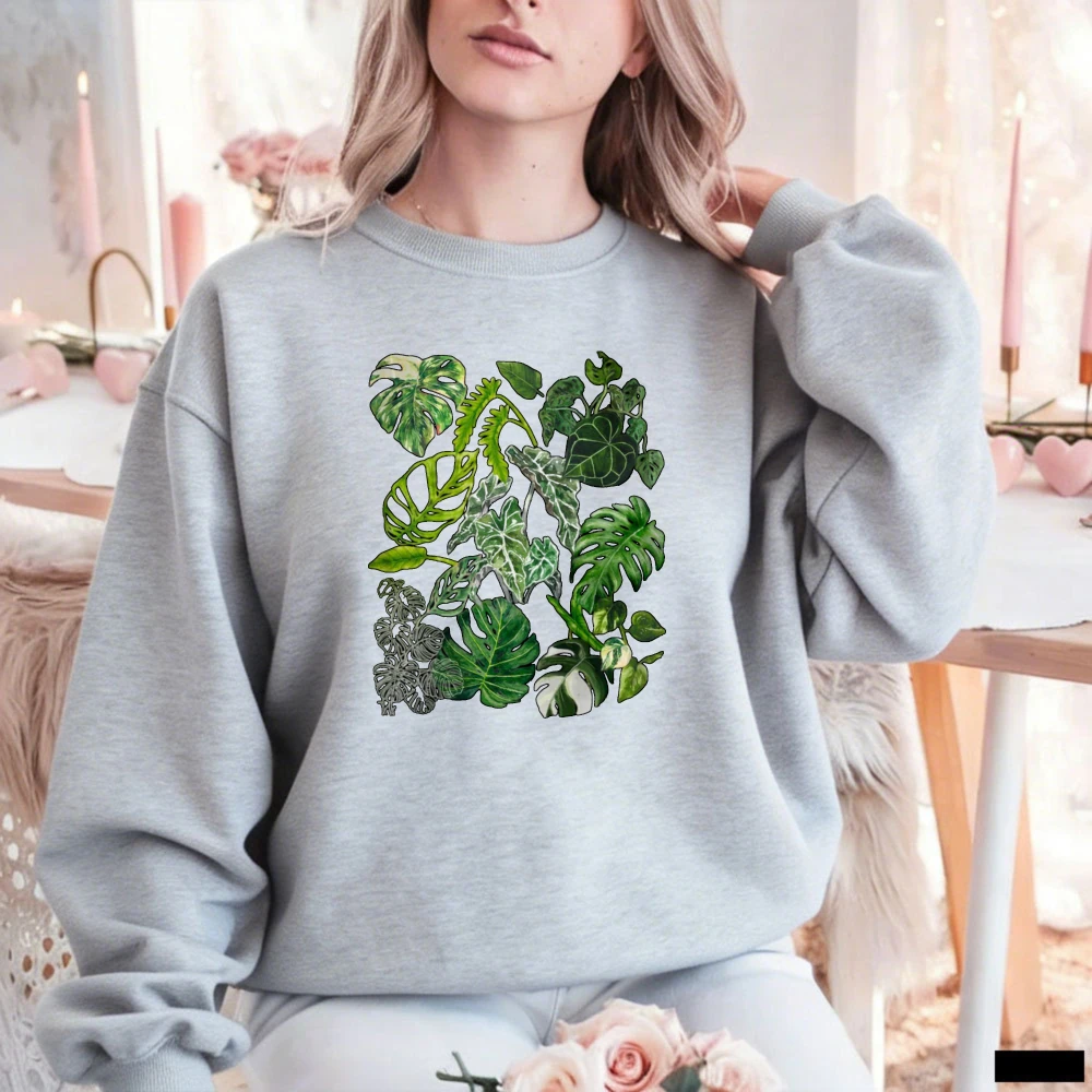 

Термокуртка с длинными рукавами Monstera Plant Mama Gift Botanical Deliciosa для осени и зимы, модная повседневная толстовка