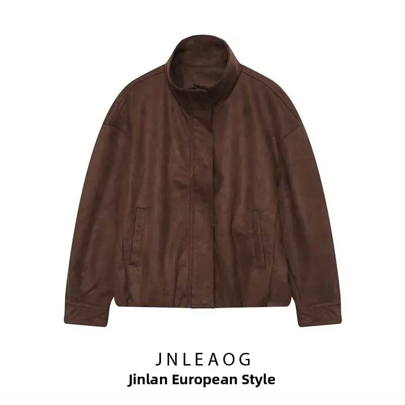 سترة نسائية عصرية متعددة الاستخدامات من JNLEAOG، تصميم جديد للخريف، قصة فضفاضة غير رسمية، مصنوعة من البوليستر بأكمام طويلة وأ... #2