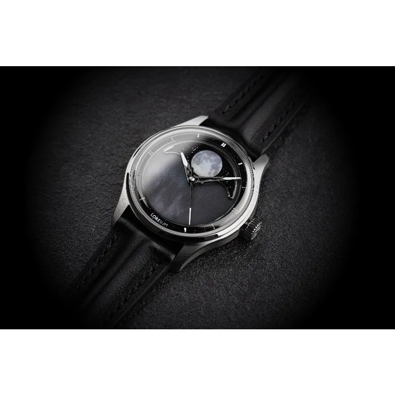 Ls04 True Moonphase Black Shell Watch, Moon Phase Watch