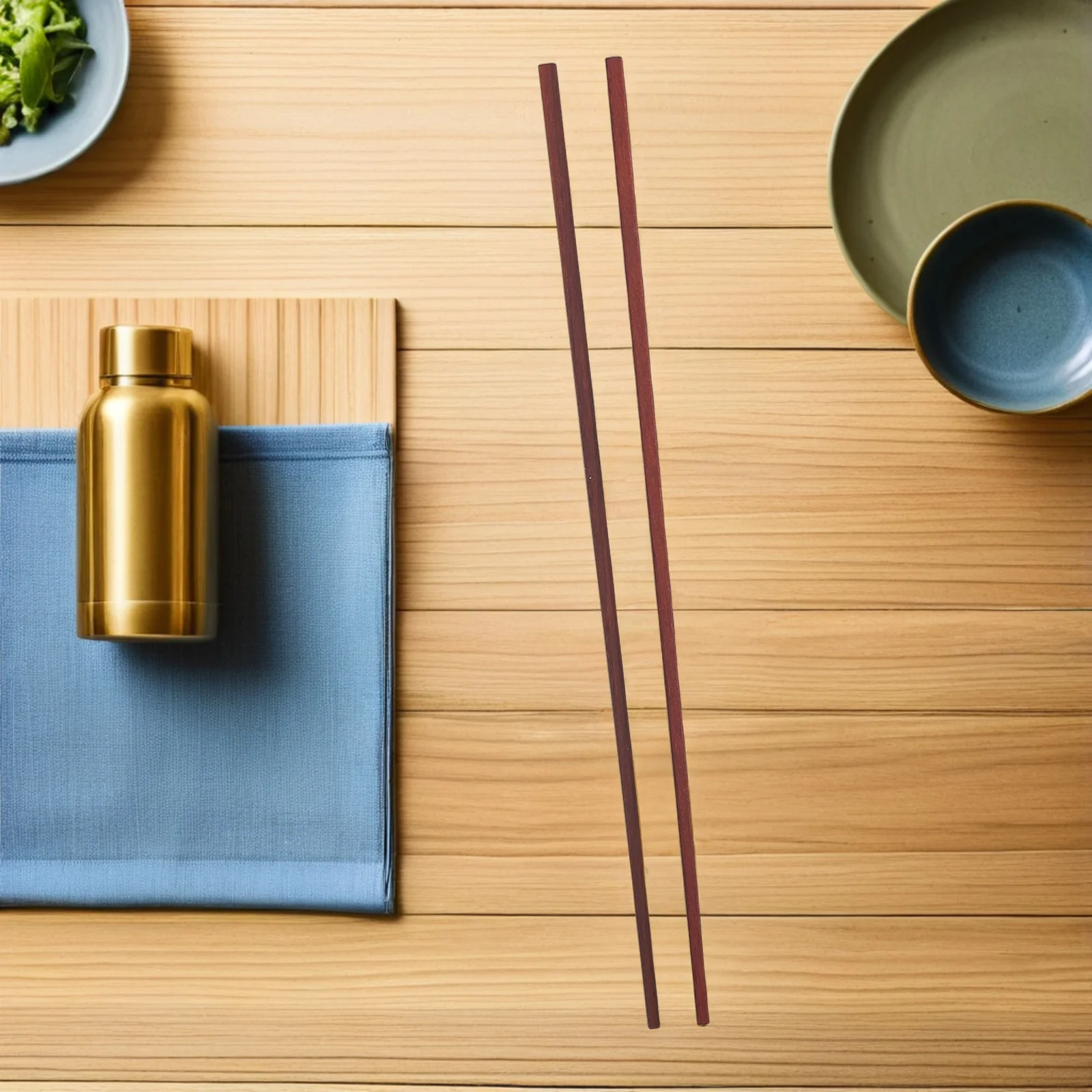 

5Pairs Sandalwood Chopsticks 16.5 Inch Lengthened Wooden Cooking Chopsticks with Enhanced Grip for Frying Noodles