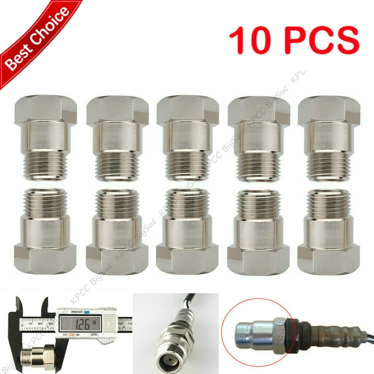 10PACK O2 Oxygen sensor extender adapter extension spacer HHO O2 Bung CEL FIX 32mm Bung Test Pipe