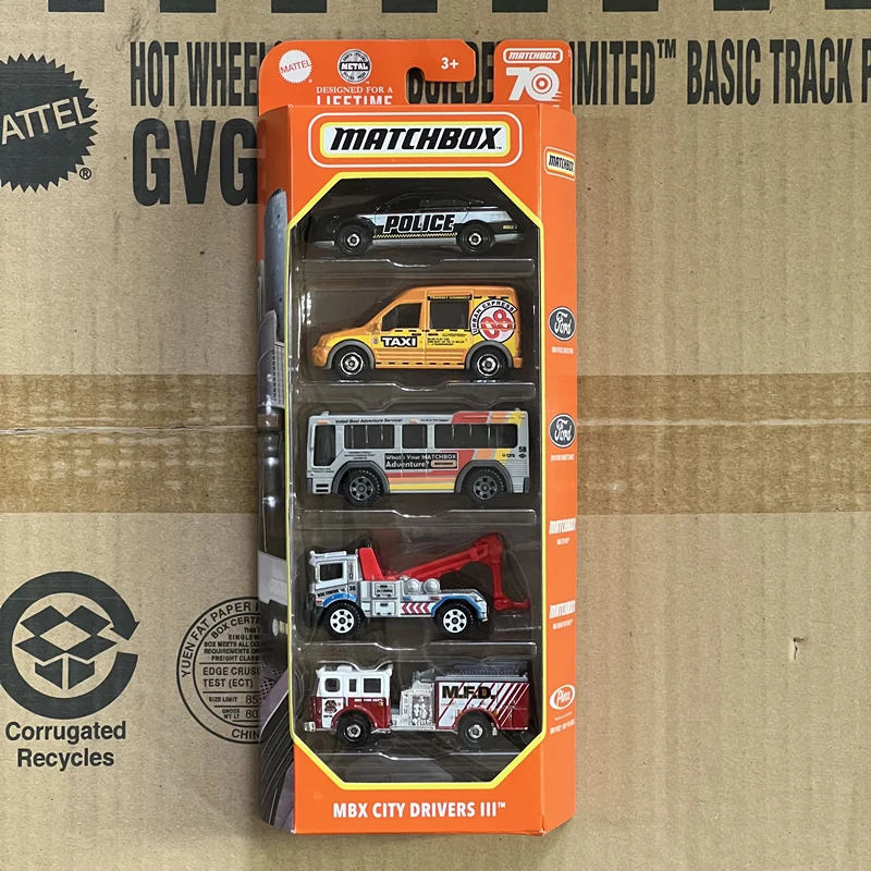 Original Matchbox Car 70 Years Boys Toys for Children Diecast 1:64 Vehicles  5 Pack City Adventure Exotic Wagons Birthday Gift