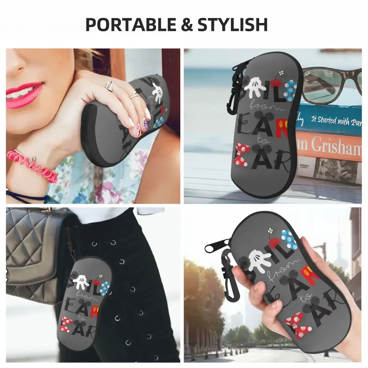 Mickey Mouse Smile Van Oor Tot Oor Bril Case Student Bril Opbergdoos Ultra Brillen Container