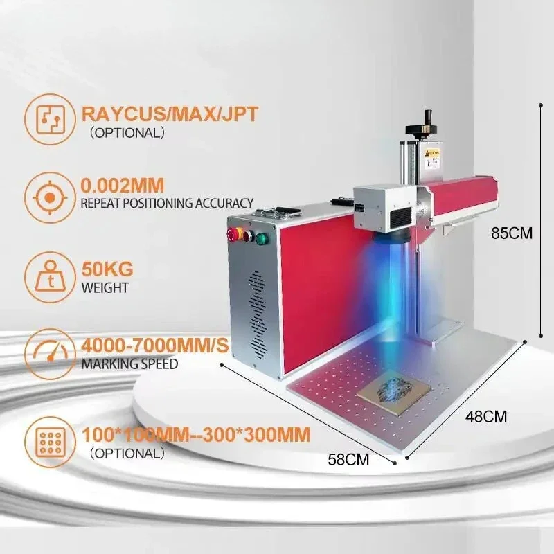 RAYCUS MAX Mopa M7 50W 60W 100W Desktop Engraving Fiber UV Co2 Laser Marking Hine For Metal Wood