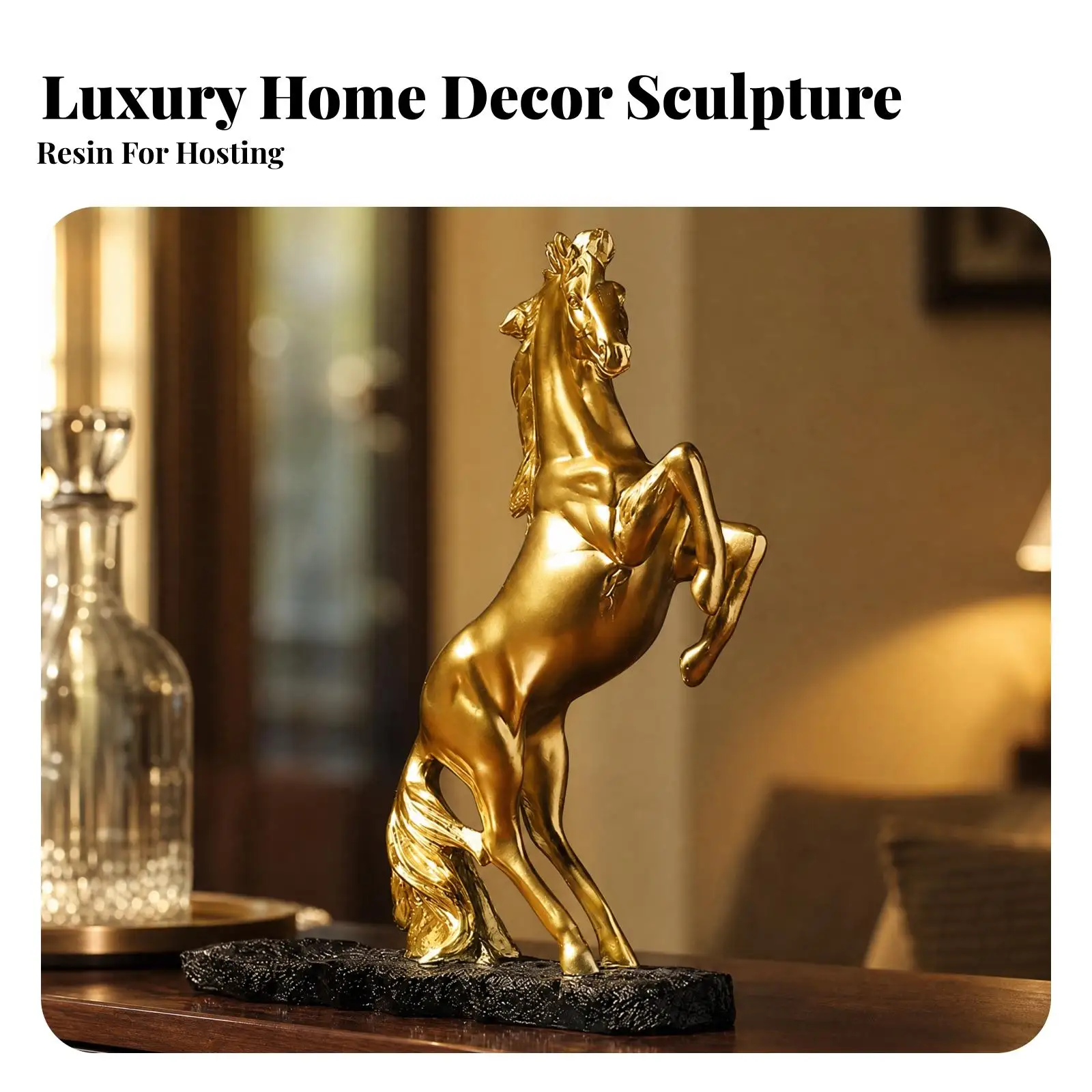 Horse-Shaped Wine Bottle Rack Equestrian-Themed Rearing Horse Wine Holder Multi-purposePurpose Decorative for Dining Table