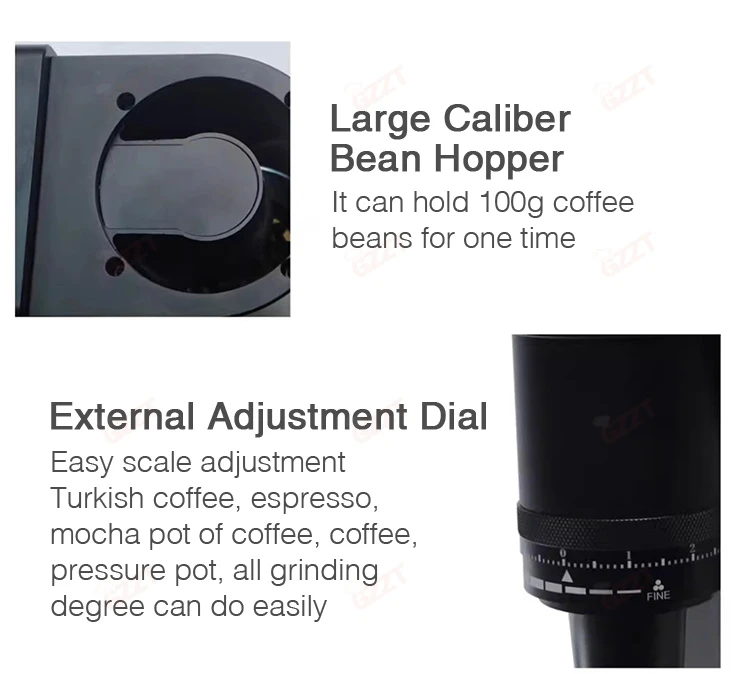 GZZT Z63 Manual Coffee Grinder 8-Core 63mm Conical Burr Grinder SOE Bean Miller Espresso with Hand Crank Grinding Machine