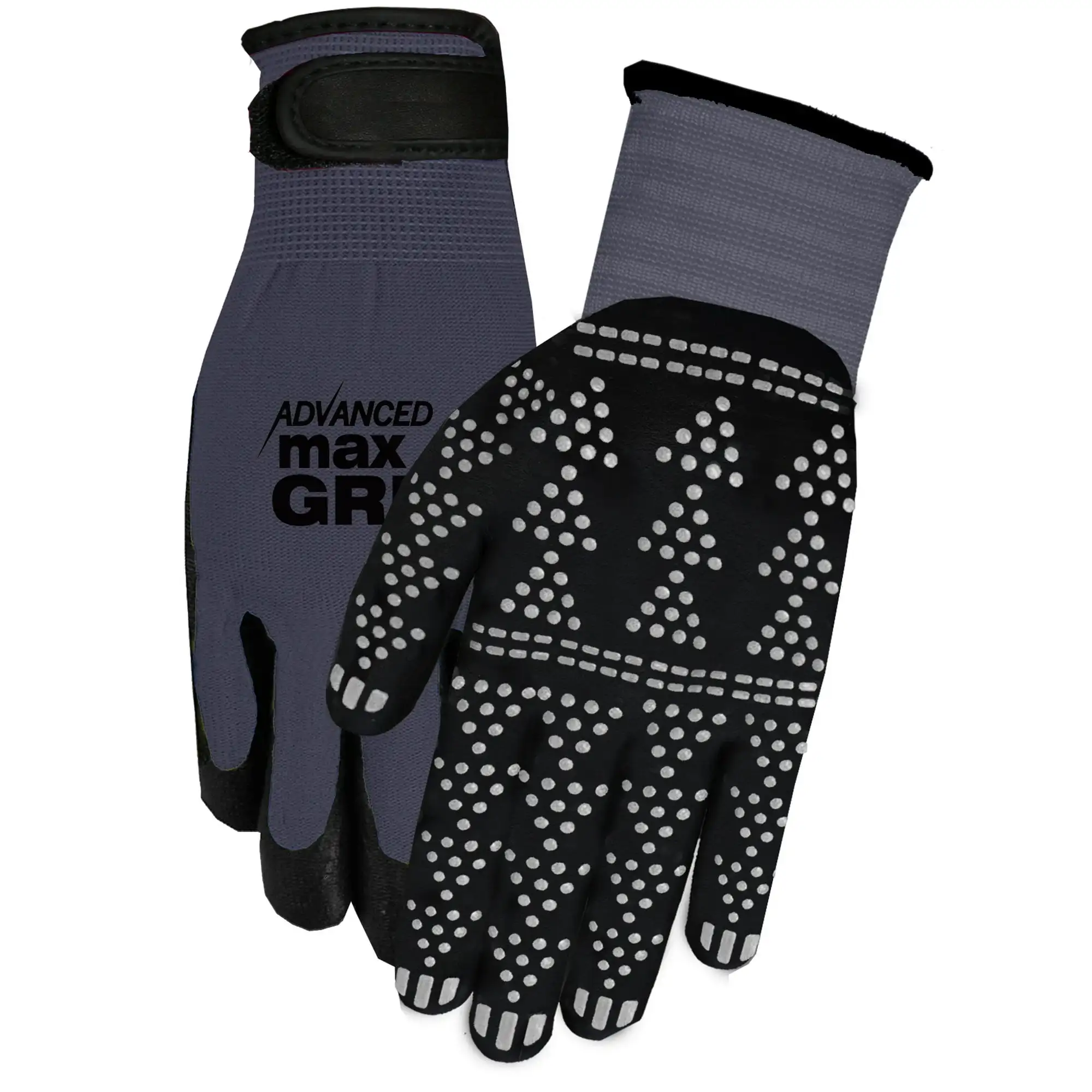 

MidWest Gloves & Gear, Unisex, 3 Pack of Grey Advanced Max Grip™ Gloves, Size LX