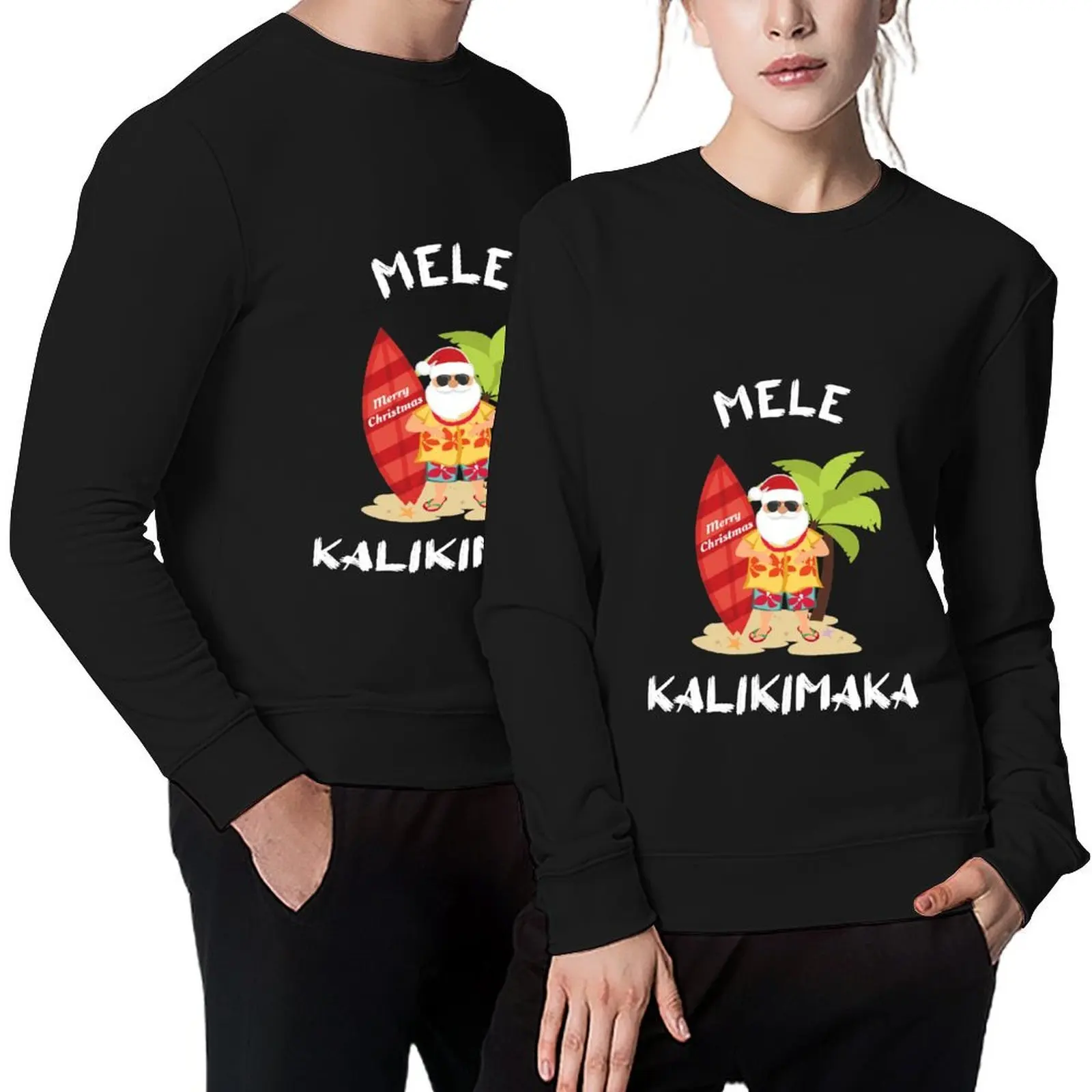 

Mele Kalikimaka Hawaiian Christmas, Merry Christmas HawaiianXmas Hawaii Pullover autumn graphic sweatshirts