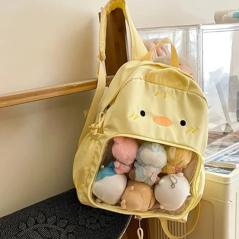 かわいい刺繍入り痛バッグスクールリュックティーン女子バックパック学生通勤リュックサック2025ポータブルバッグ女性用