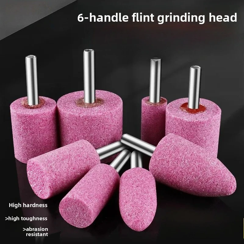 그라인더 내부의 헤드 레드 커런덤 소형 연삭 휠, 6mm 다이아몬드 연삭 휠 전기 드릴 연삭