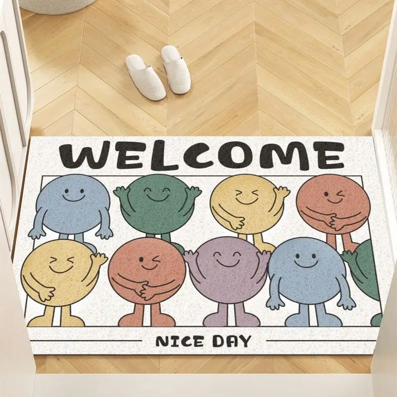 Cartoon Animal Floor Mat Wrinkle-Resistant Entry Doormat Non-slip Easy To Clean Rug Washroom Entrance Decorative Washable Carpet