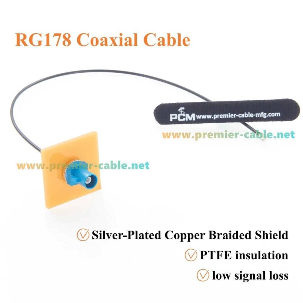 Fakra Z-Code Stecker auf U.FL IPEX Gen1 MHF1 Schottanschluss HF-Koaxialkabel 50 Ohm RG178 Automobilantennenkabel für GPS, Telematik – Detail 5