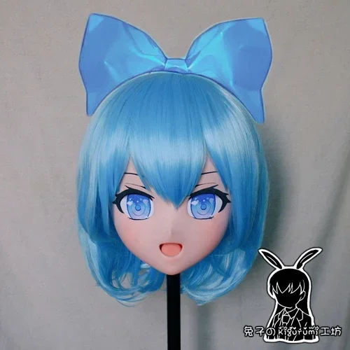 (Rabbit 11) Handmade Female Resin Crossdress Pretty Girl Full Head Mask Anime Cosplay Kigurumi Mask