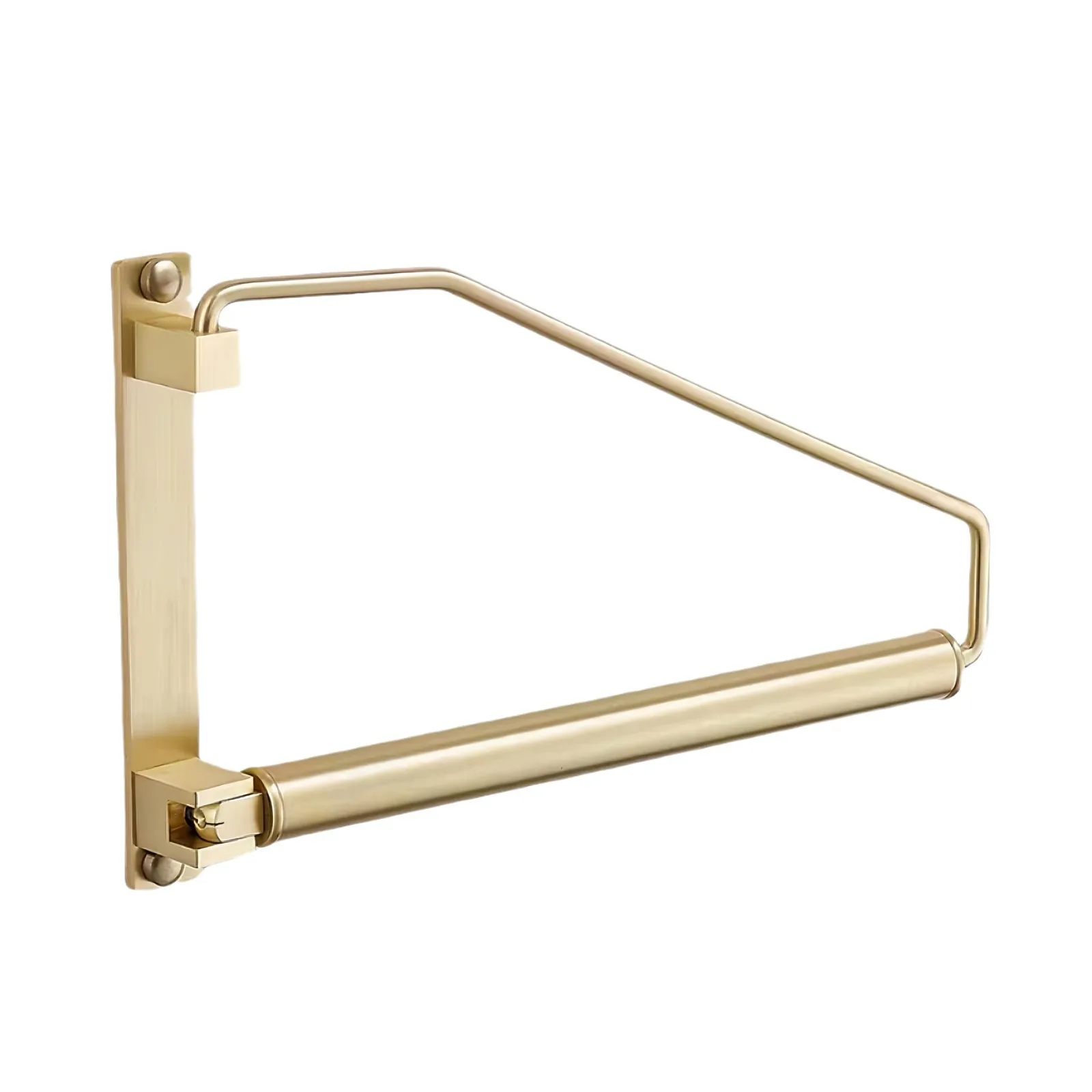 

Brass brass gold invisible drying rack bedroom balcony wall hanging folding drying rod rotating drying rack towel rack