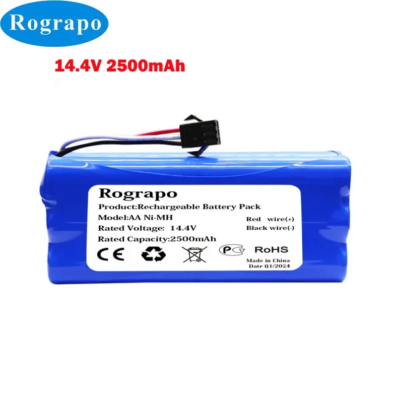 

New 14.4V 2500mAh AA NI-MH Robot Vacuum Cleaner Battery SM 3P 2.54 Plug