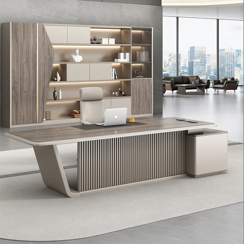 

Для простого современного стола босса, деревянный дизайн, менеджер чтения, исполнительный стол, стул, аксессуары для чтения, мебель для бюро Meuble