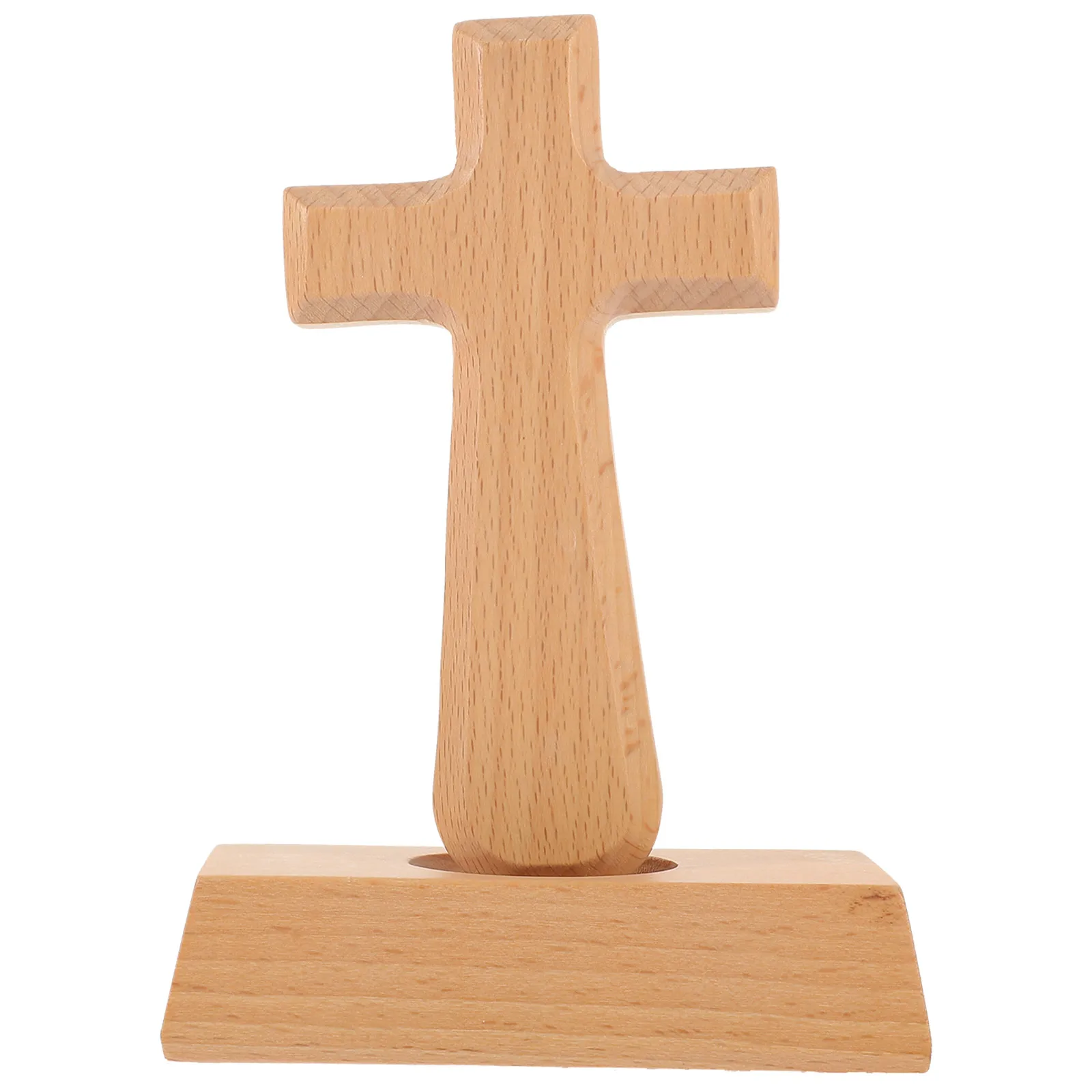 

Wooden Cross Ornaments Decorations Home House Room Creative Beech Crafts Desktop Table Party DIY