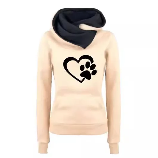 2025, lente en herfst dames zwarte Cat Claw Love heren- en damespaarhoodie met capuchon