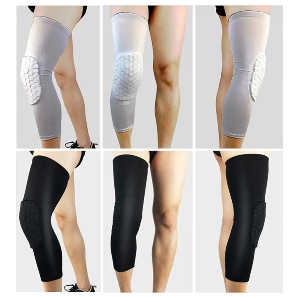 Dropshipping!! 1Pc Breathable Sports Football Basketball Knee Pad Honeycomb Leg Brace Support