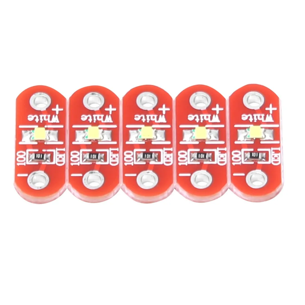 50 Stuks Witte LED voor LilyPad LED Module Klein Formaat Ontwerp Opbouw Wearable LED Module 3 ~ 5V Werkspanning LED Module