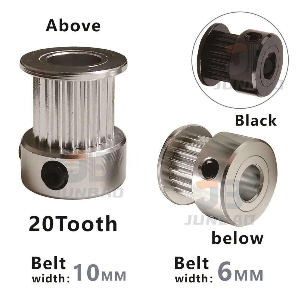 Courroie de poulie pour imprimante 3D, 2, 12, 14, 15, 16, 17, 18, 19, 20 dents Syns.info ous, largeur 6, 10, 15mm, alésage 3 à 10mm, roue motrice