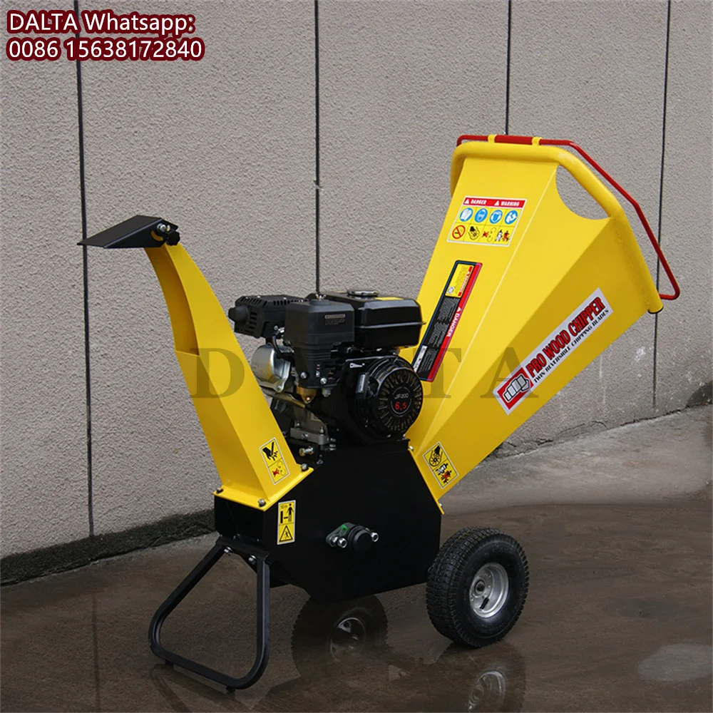آلات الغابات الحطب المعالج 6.5HP البنزين آلة تكسير الخشب التقطيع الصغيرة