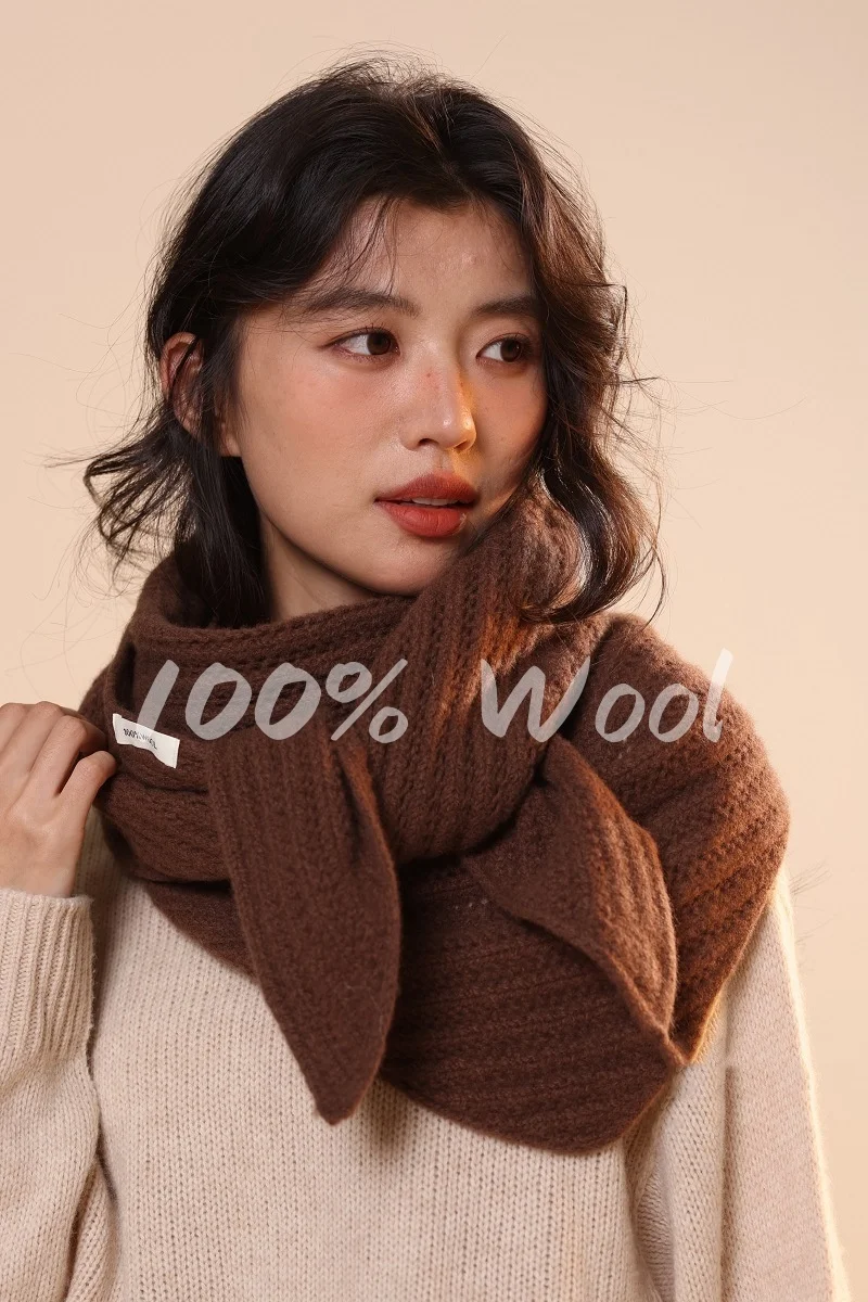 

100% шерсть, женский вязаный полый резной дизайн, треугольный шарф, зимние утолщенные теплые шали, шейный платок, роскошные накидки Bufanda, пашмина