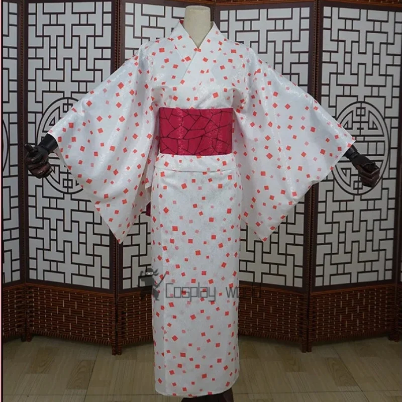 

Аниме Demon Slayer Даки женский косплей костюм милое розовое белое кимоно униформа Хэллоуин карнавал вечерние одежда для ролевых игр