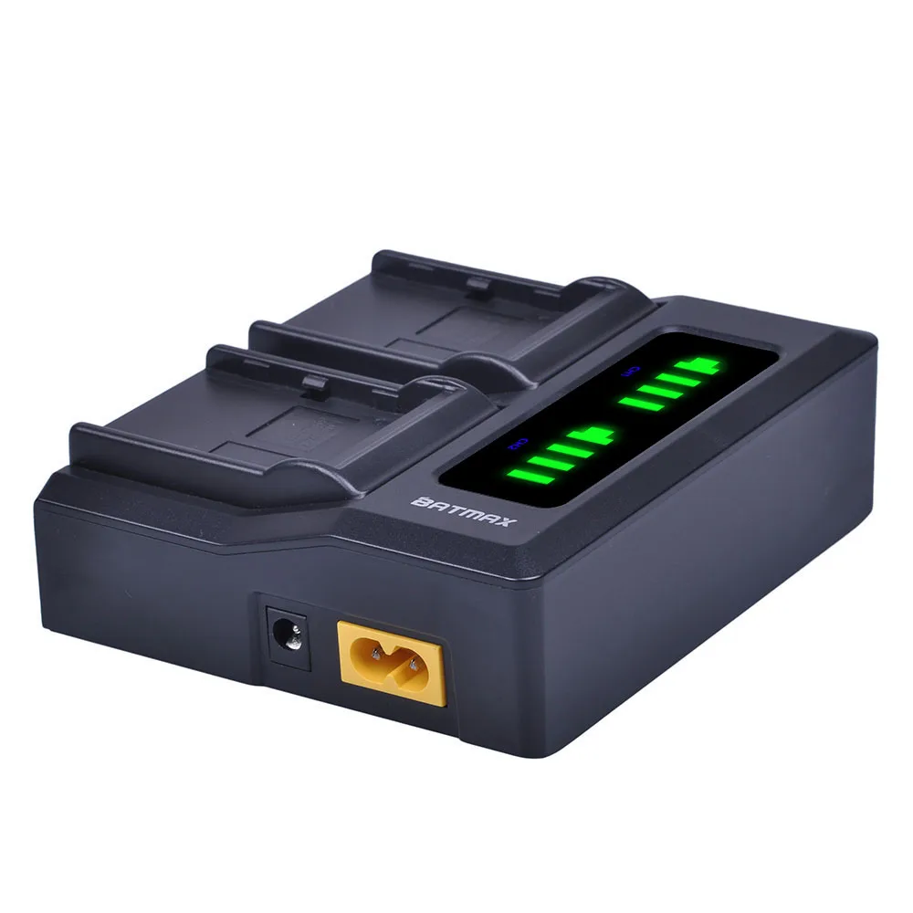 Batmax LED Rapid Dual Battery Charger for Topcon BT 65Q BT65Q Li-Ion Battery for GTS 900 and GPT 9000 Total Station