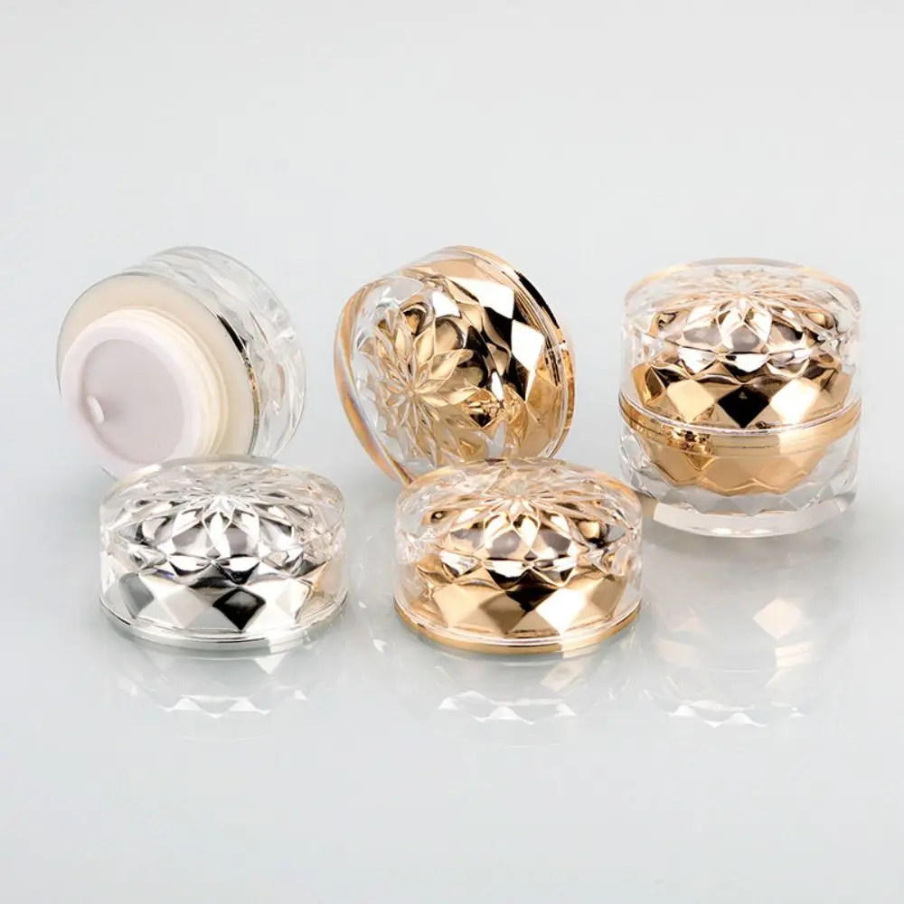 

5g Mini Face Cream Bottle Empty Jar Portable Acrylic Travel Lip Balm Container Refillable Bottles Double-layer Lotion Bottle