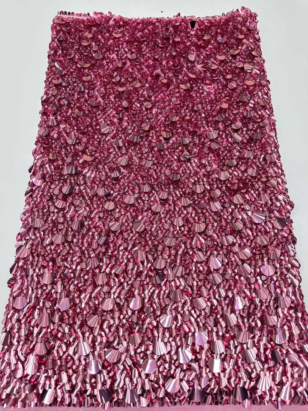 

African Stretch Lace Fabric 2025 High Quality French Sequins Lace Fabric Nigerian Lace Fabric For Wedding Party Dress