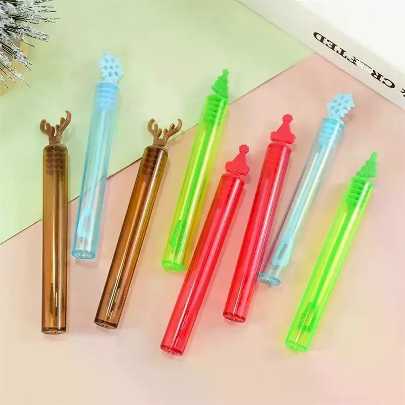 หลอดฟองสบู่ธีมคริสต์มาส 10 ชิ้น {ไม่มีของเหลว} สำหรับคริสต์มาส ปีใหม่ วันเกิด โรงเรียนอนุบาล งานปาร์ตี้ ของขวัญ ตกแต่ง