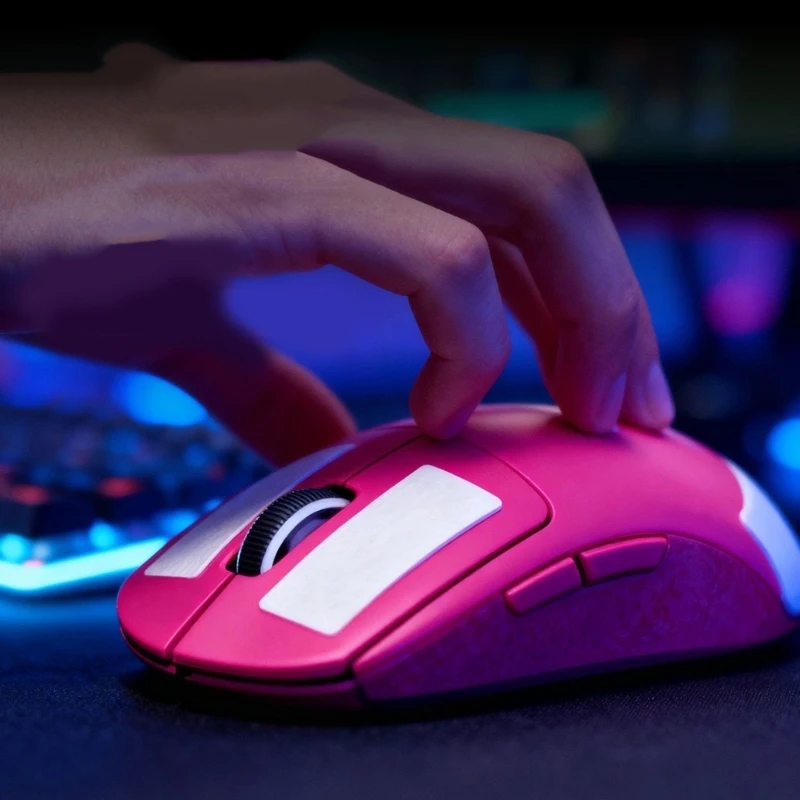 U55C Easy Installs Silicone Anti Slip Mouse Stickers Resist Sweat and Provide Secure Handling Mouse Controller Set