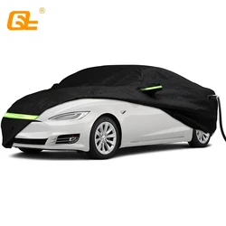 Waterproof Car Cover All Weather Protection Outdoor Car Covers Snowproof Windproof with Charge Port Opening for Tesla Model Y