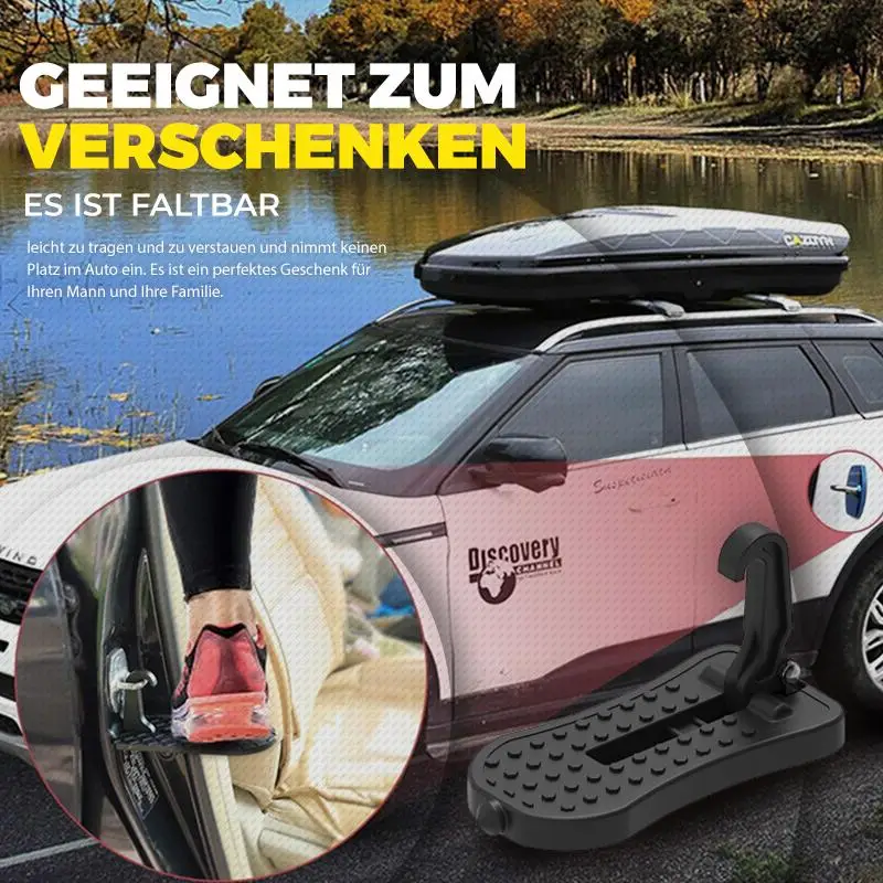 Multifunction Foldable Car Roof Rack Step Car Door Step Universal Latch Hook Auxiliary Foot Pedal Aluminium Alloy Safety Hammer