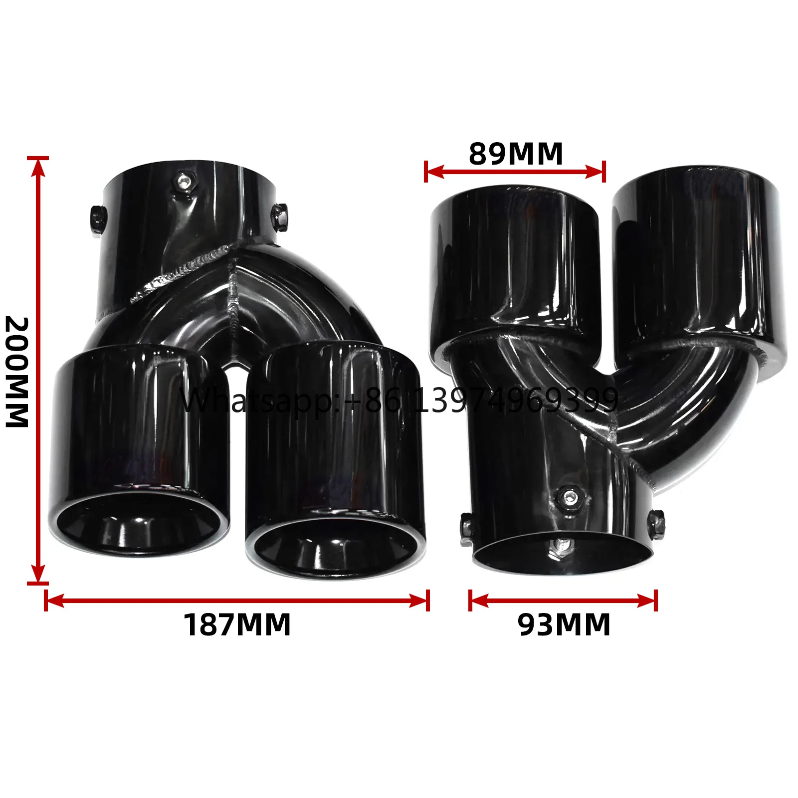 DEX Exhaust Tip for M240 M340 M440 G20 G21 G23 G42 Performance Styles Quad Tips Stainless Steel Muffler Exhaust Nozzle TailPipe