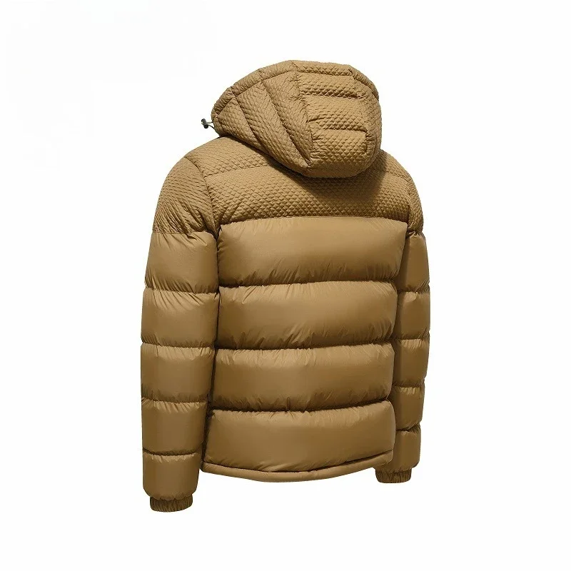 Graphene Self-heating Puffer Jackets Men Winter Thick Windproof Hooded Padded Jacket High Quality Ultralight Down Parka Coat Man