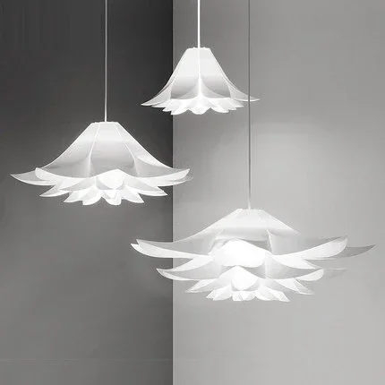 Nordic Modern Minimalist LED 110-240V 55cm/70cm/85cm E27 Pendant Lamp Decoration Lighting For Home/Bar Lily PP Suspension