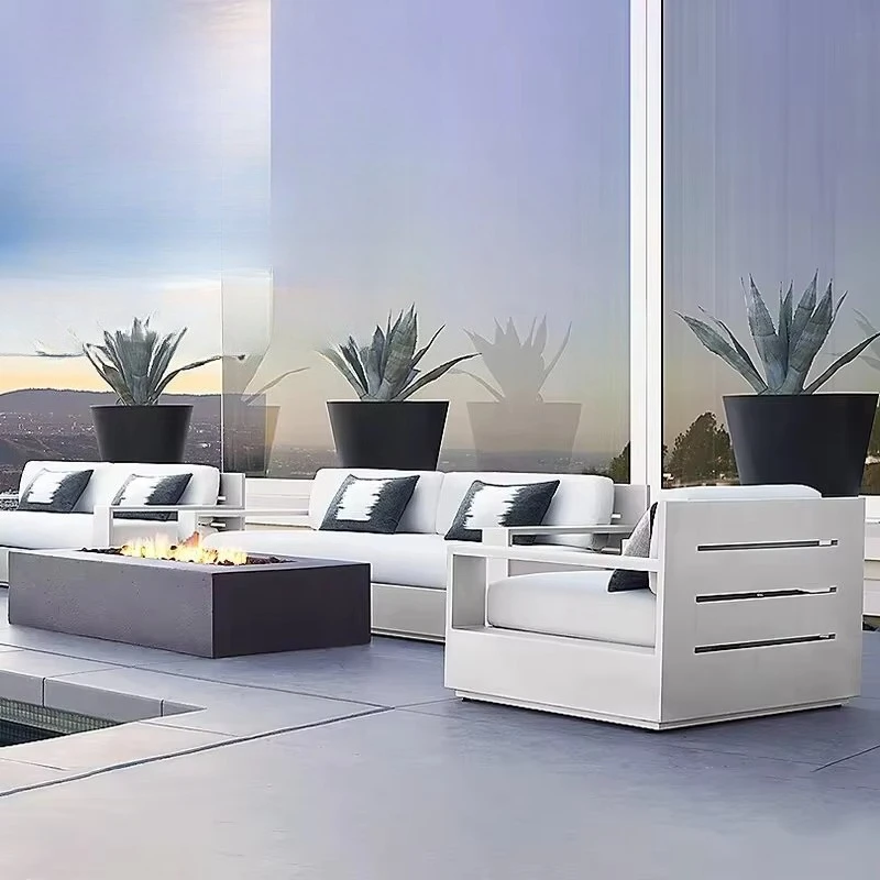 

Элитный всепогодный комплект уличной мебели: диваны для двора, отеля, патио, виллы, алюминиевый садовый диван-комплект