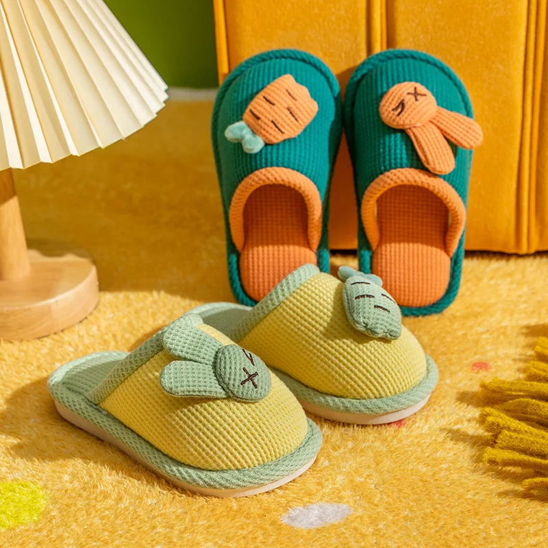 New Kids Home Slippers Winter Warm Shoes Girls Slippers Casual Flat Children Cartoon Baby Boys Autumn Indoor Bedroom Shoes Home