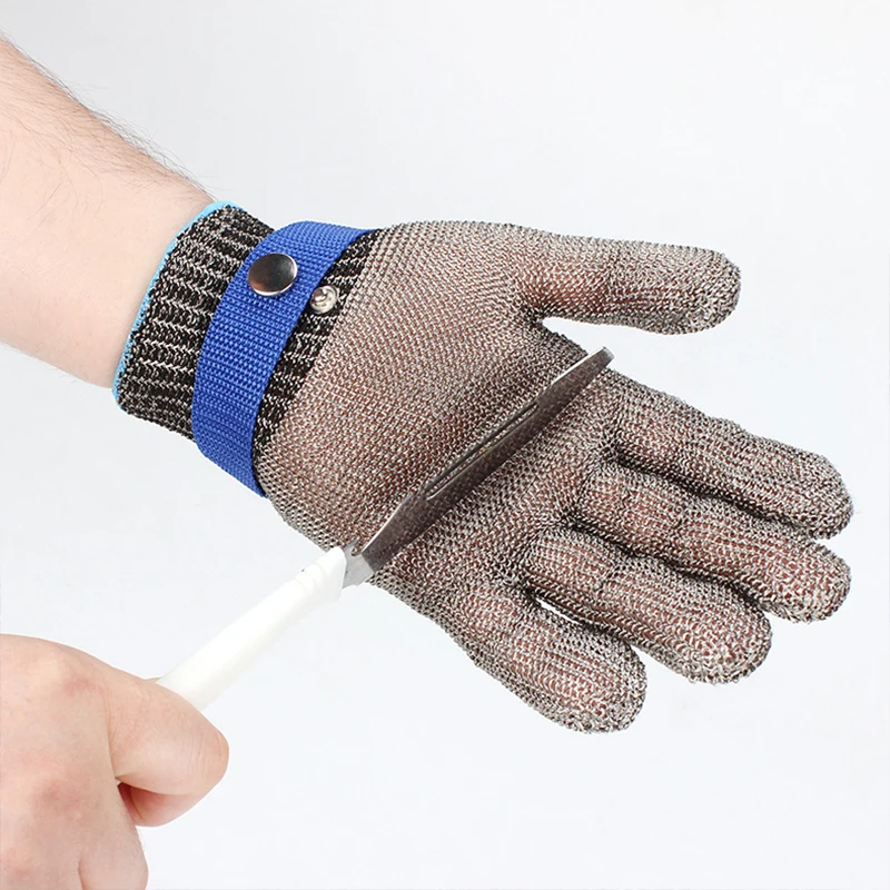 Stainless Steel Anti-cut Gloves Metal Kit Butcher Protection Meat Anti-cut Gloves Safety Supplies Anti-cut Anti-stab Gadgets