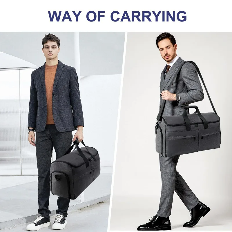 New Clothing Convertible Garment Bag for Men - 2 in 1 Hanging Suitcase Suit Business Travel Bag Carry on Garment Duffel Bag