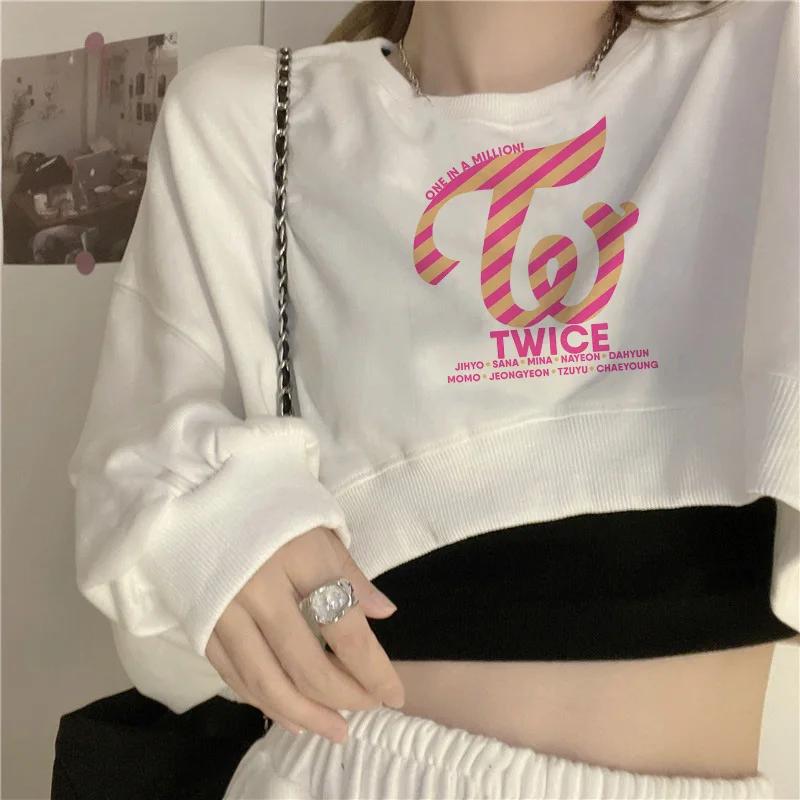 

Kpop Twice Lovelys Women's Sweatshirt Warm Kawaii Cartoon Hoodie Y2K Casual Loose Hoodie Pullover Printed Long Sleeve Sweatshirt