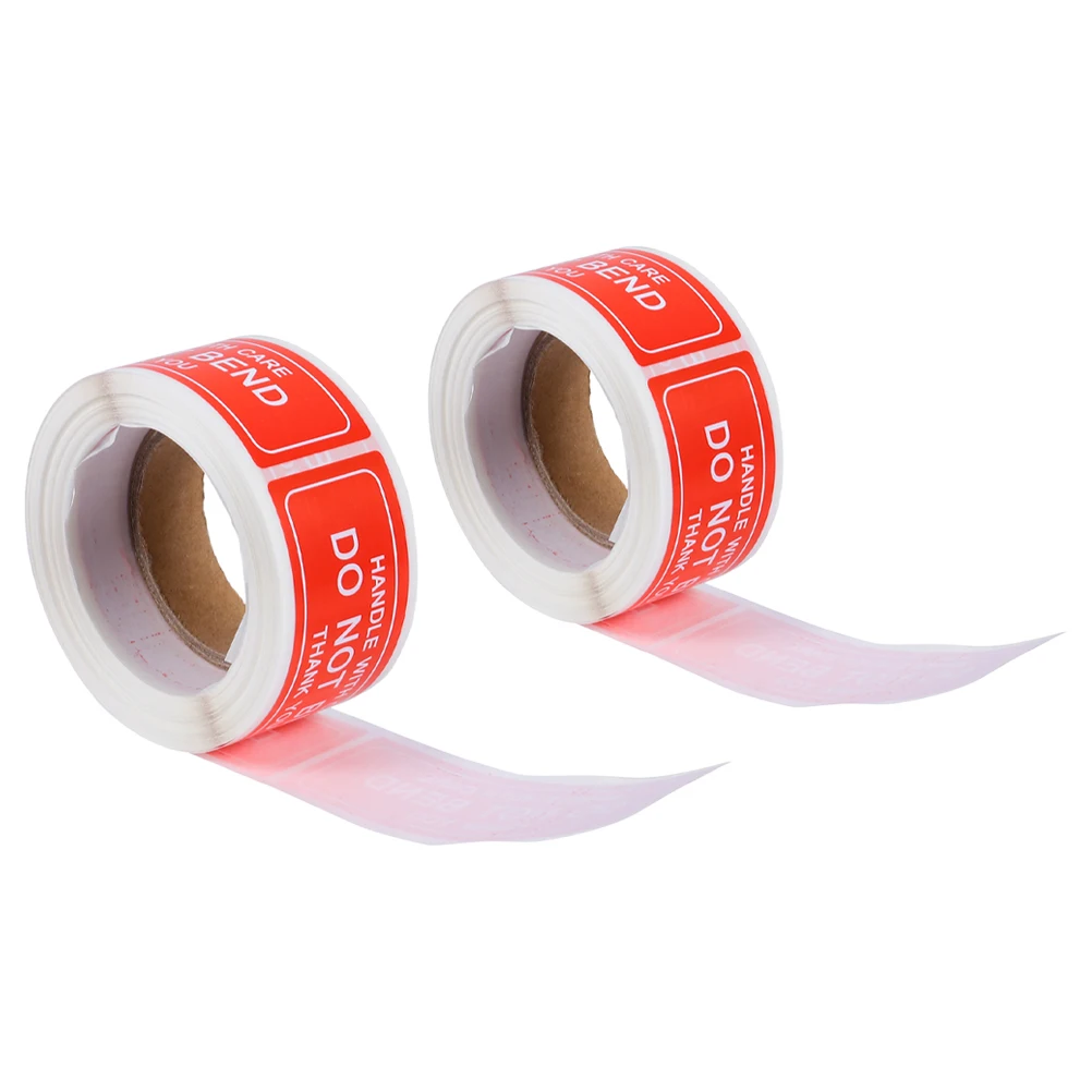 

2 Rolls Fragile Stickers Copper Plate Labels Do Not Bend Shipping Tape H Selfadhesive Moving Labels Packaging Supplies