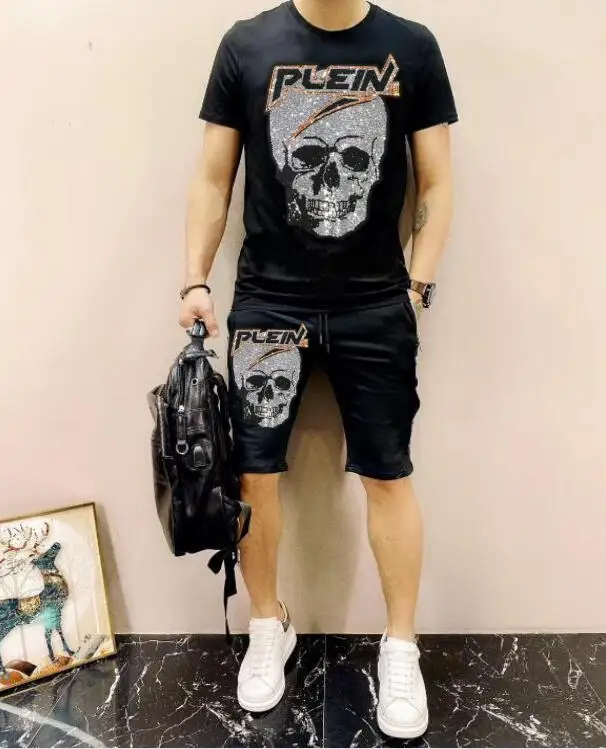 

Men's Anime Drill Hip Hop Streetwear Tracksuit Casual Summer Fashion Set Hot Style Suit Casual Summer Fashion Tracksuit