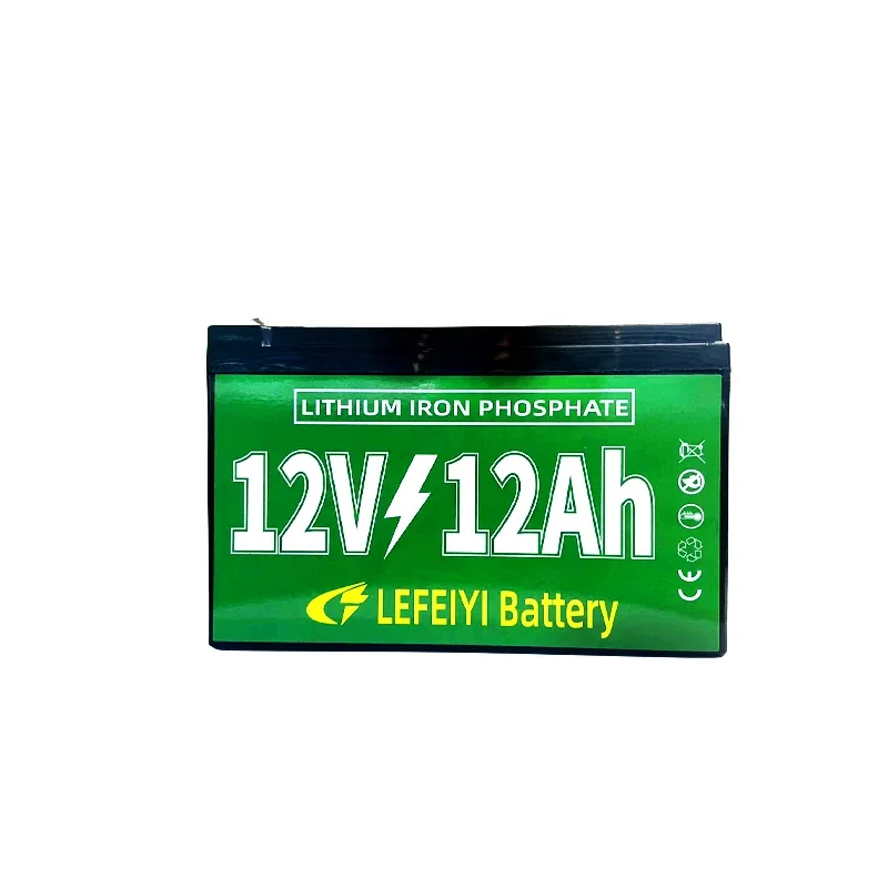 New Built-in BMS 12V 12AH LiFePo4 Battery Pack 12000mAh Lithium Iron Phosphate Battery 12.8V for Kid Scooter Boat Motor Light