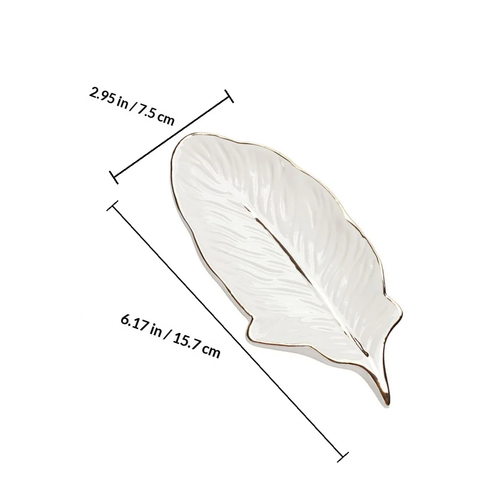 1Pcs Exquisite Style Ceramic Storage Tray Multipurpose Desktop Jewelry Cosmetics Display Container Gift Idea