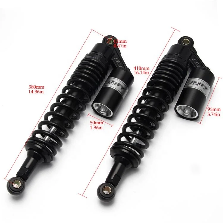 RFY 340mm 350mm 360mm 370mm 375mm 380mm 390mm 400mm Motorcycle rear shock absorber for  Honda Kawasaki Suzuki ATV